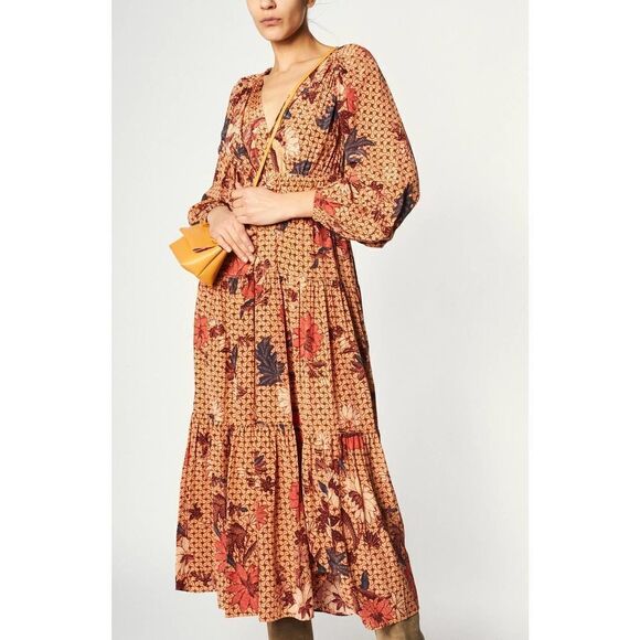 ulla johnson linnea silk dress garden rose US8 - Picture 5 of 12